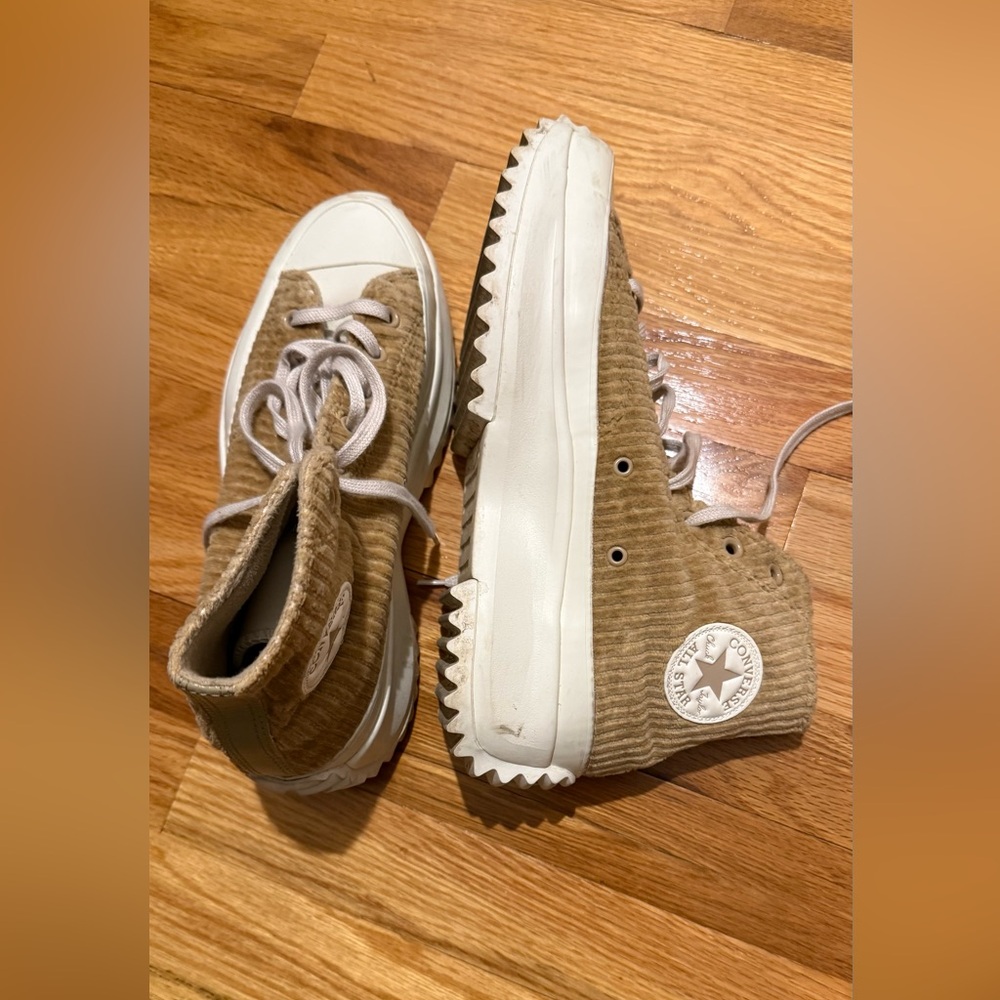 Women's Tan High-Top Sneakers